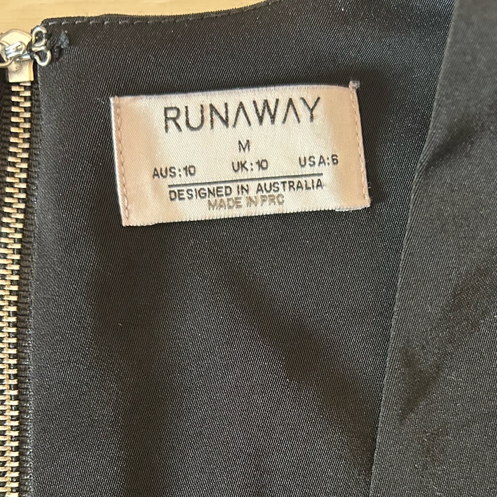 Runaway The Label Australia Black Mini Dress Size 6 Witchy Whimsygoth Goth - Picture 3 of 11